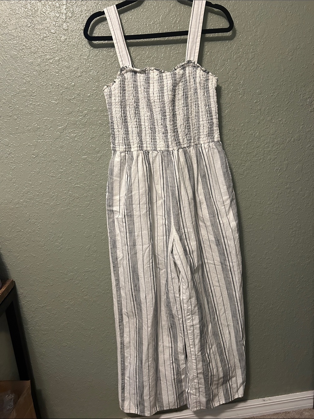 Stripped Cropped wide leg pantsuit